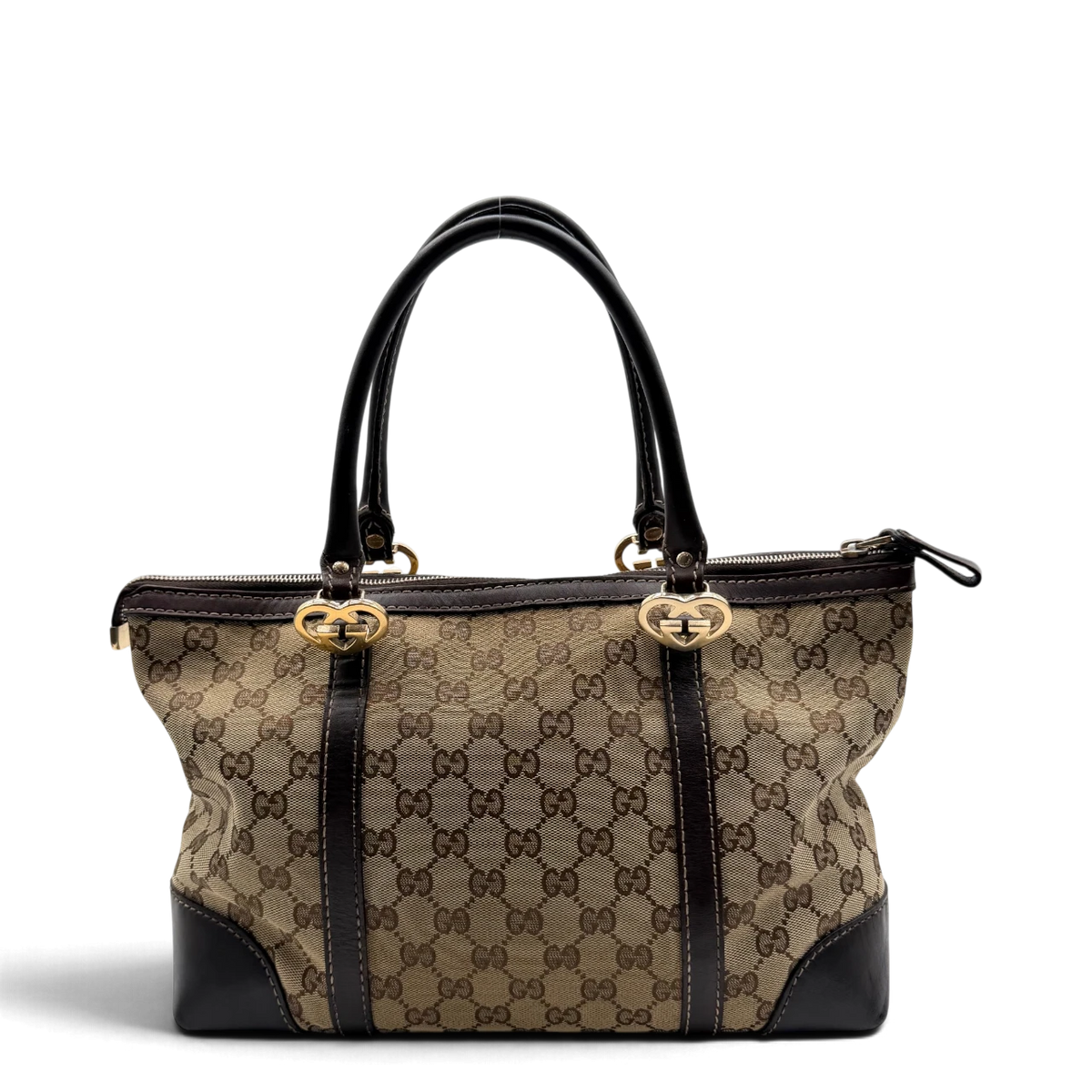 Gucci Handtasche Lovely Heart monogram beige – Gesamtansicht