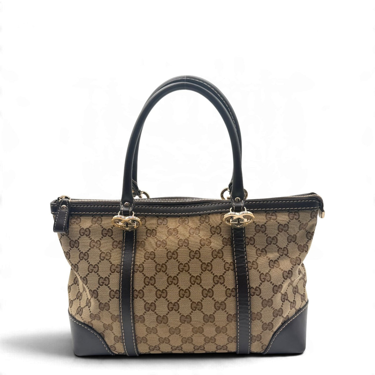 Gucci Handtasche Lovely Heart monogram beige – Gesamtansicht
