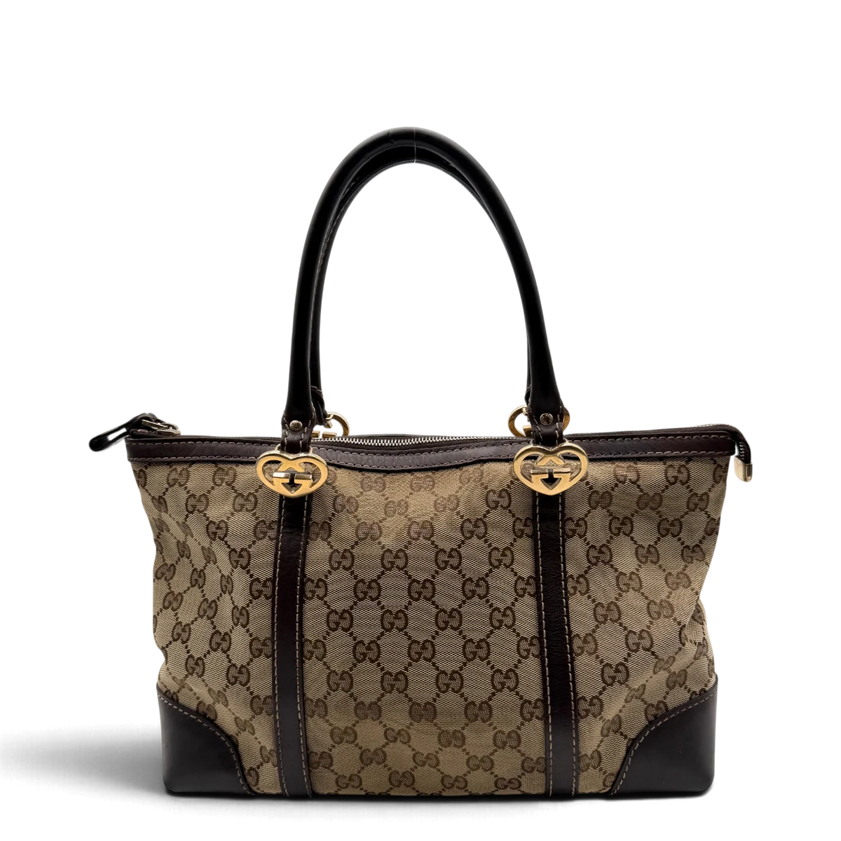 Gucci Handtasche Lovely Heart monogram beige – Gesamtansicht