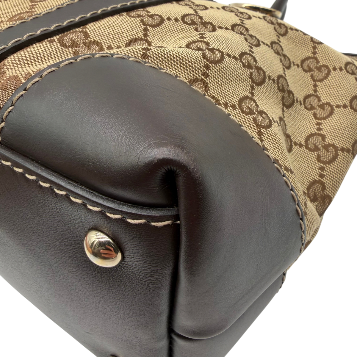 Gucci Handtasche Lovely Heart monogram beige – Ecken im Detail