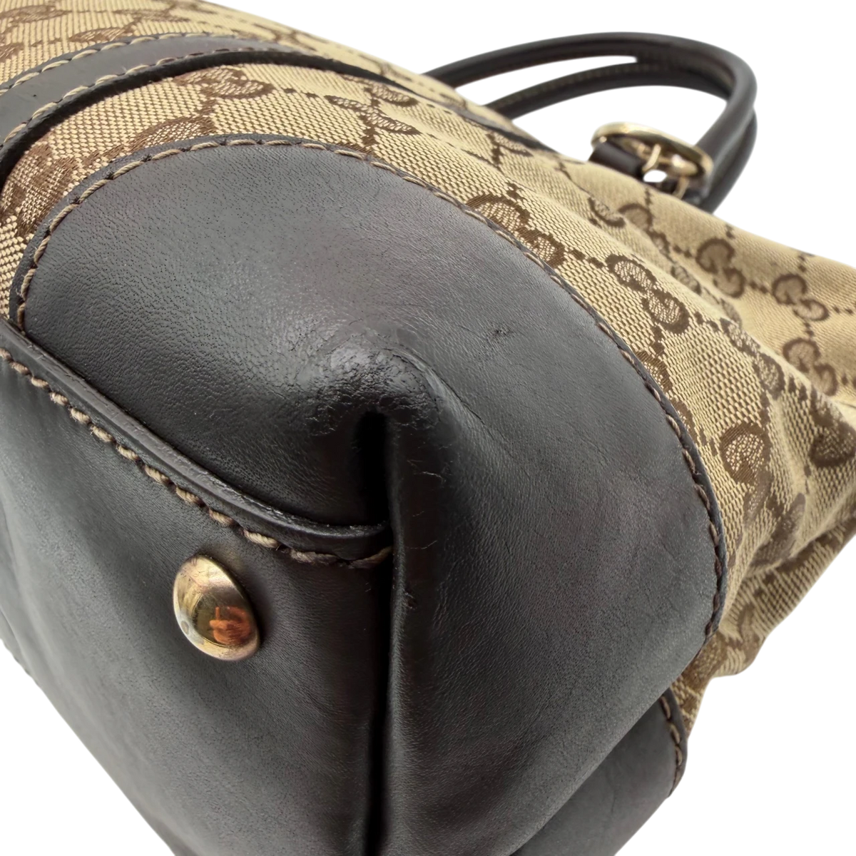Gucci Handtasche Lovely Heart monogram beige – Ecken im Detail