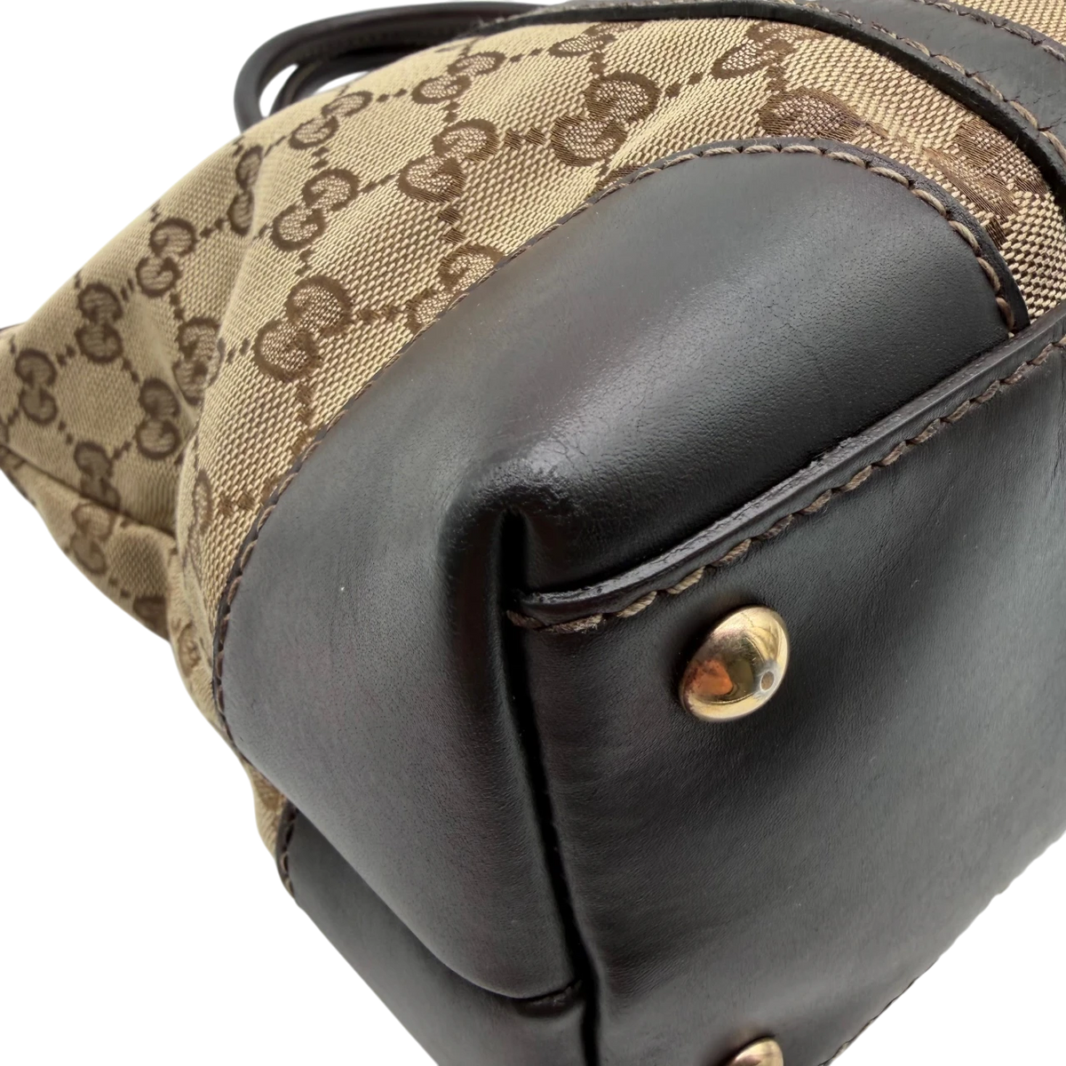 Gucci Handtasche Lovely Heart monogram beige – Ecken im Detail