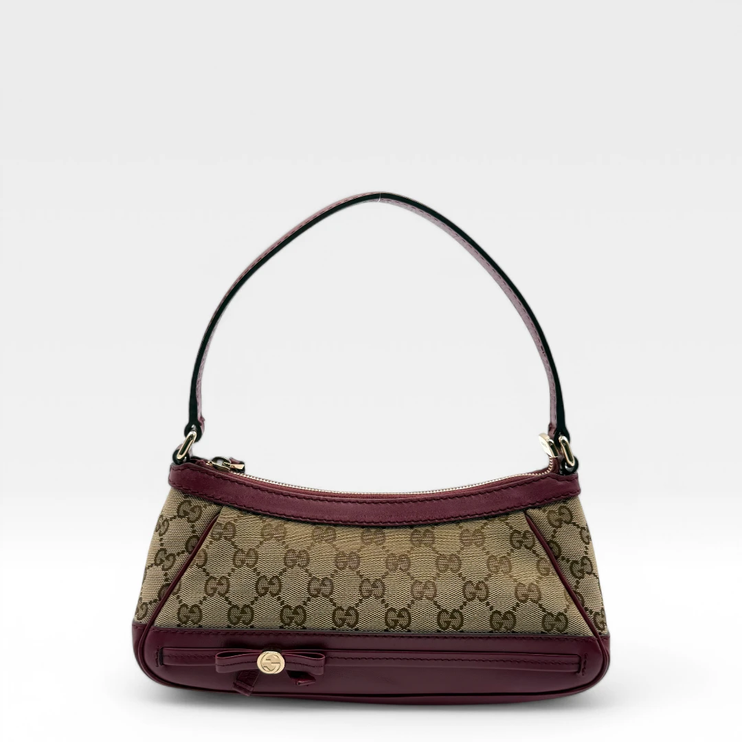 Gucci Handtasche Mayfair mit rotem Leder in beige