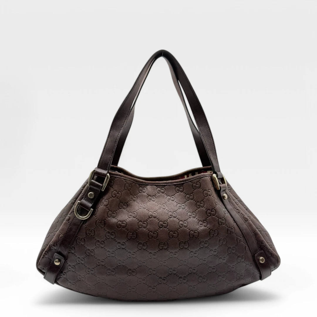 Gucci Handtasche / Shopper Abbey dunkelbraun