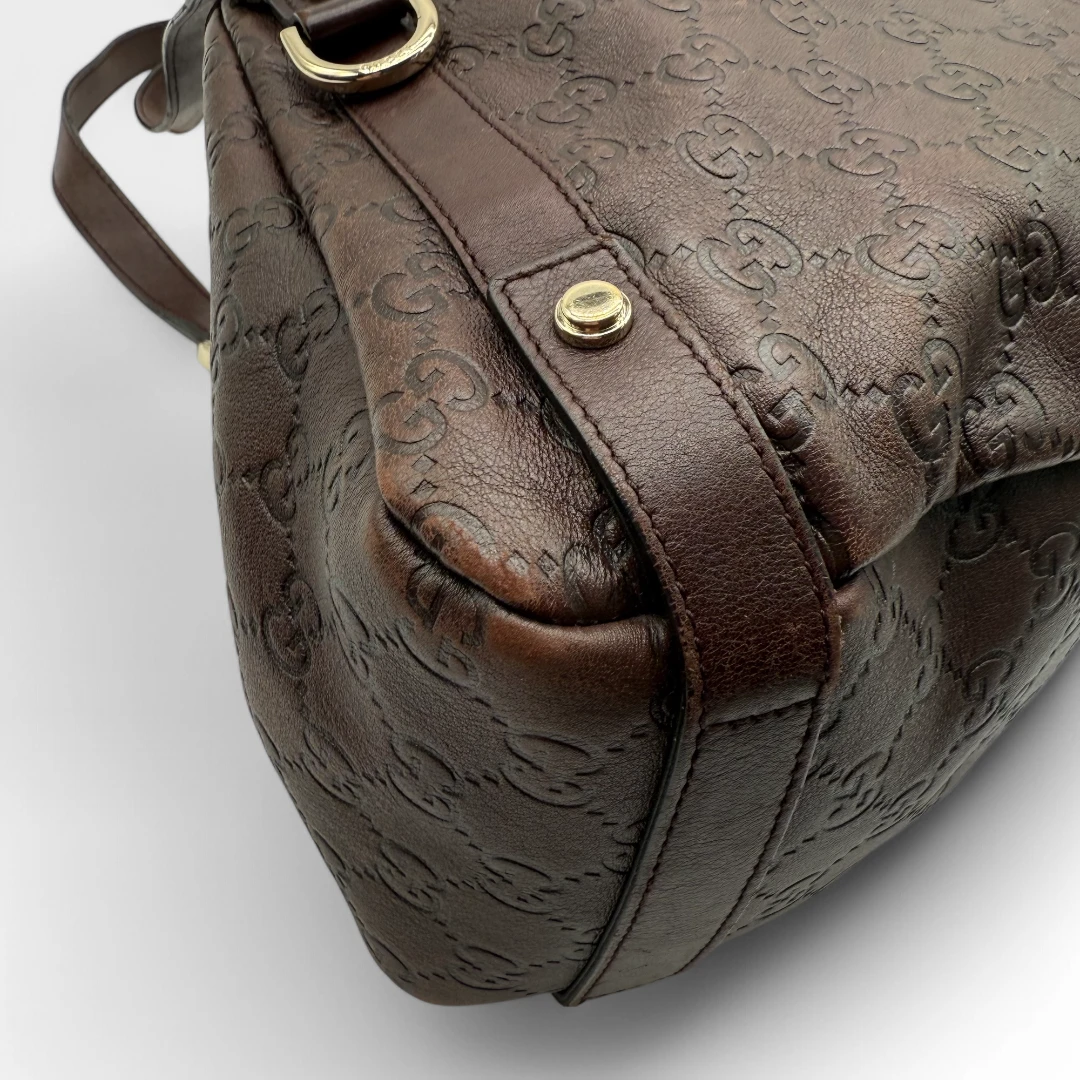 Gucci Handtasche / Shopper Abbey dunkelbraun