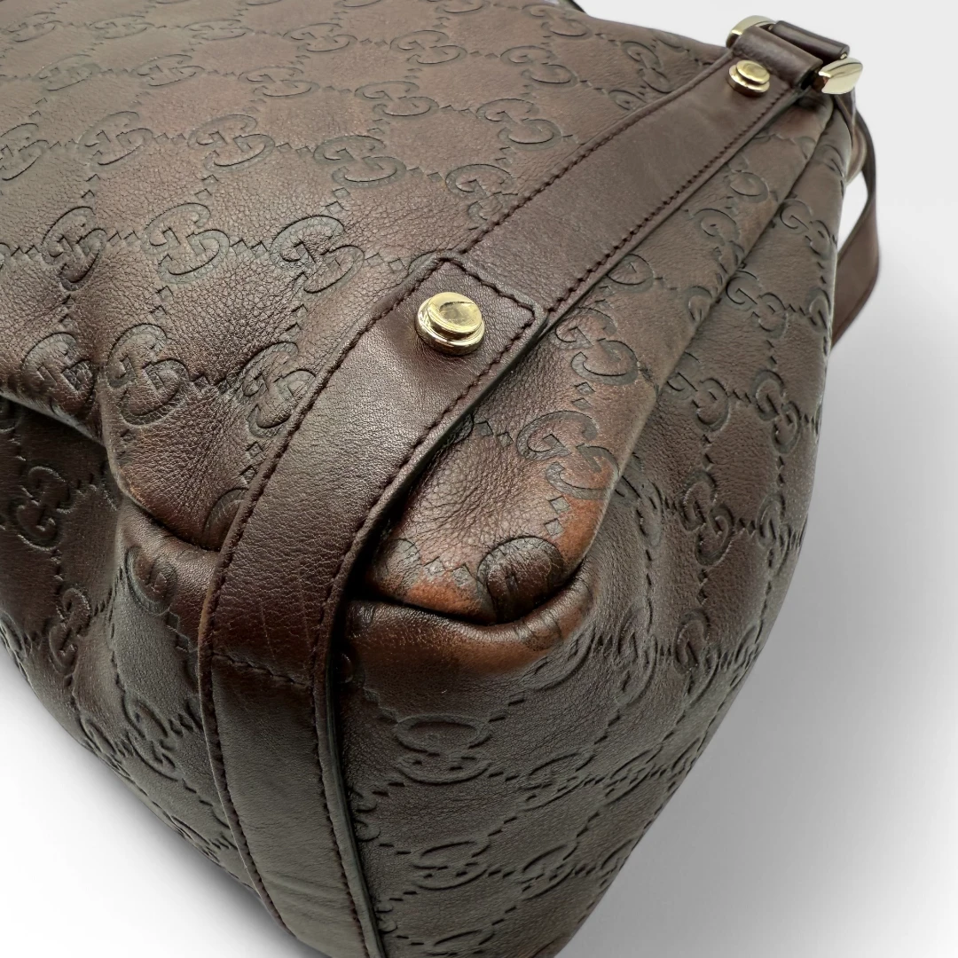 Gucci Handtasche / Shopper Abbey dunkelbraun