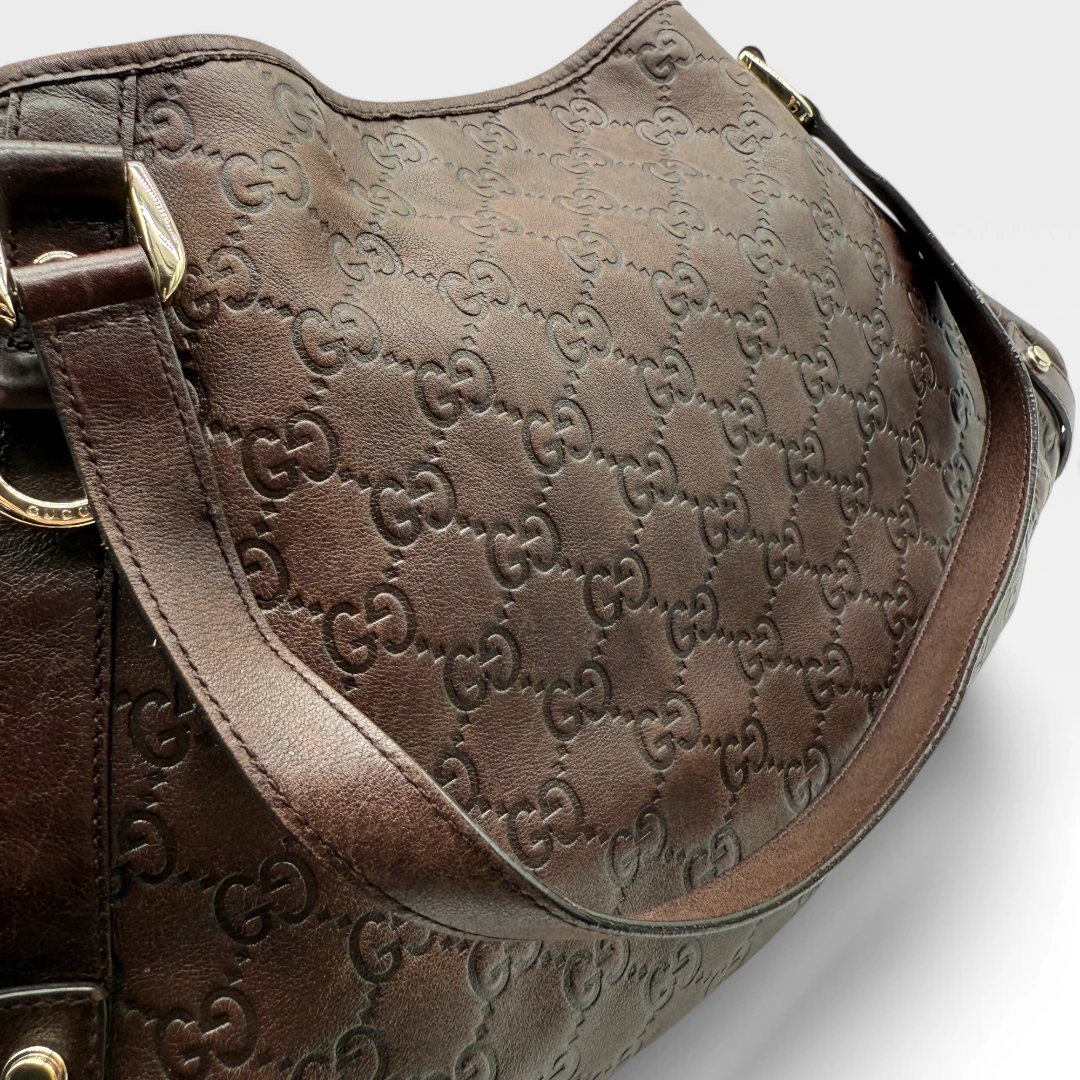 Gucci Handtasche / Shopper Abbey dunkelbraun