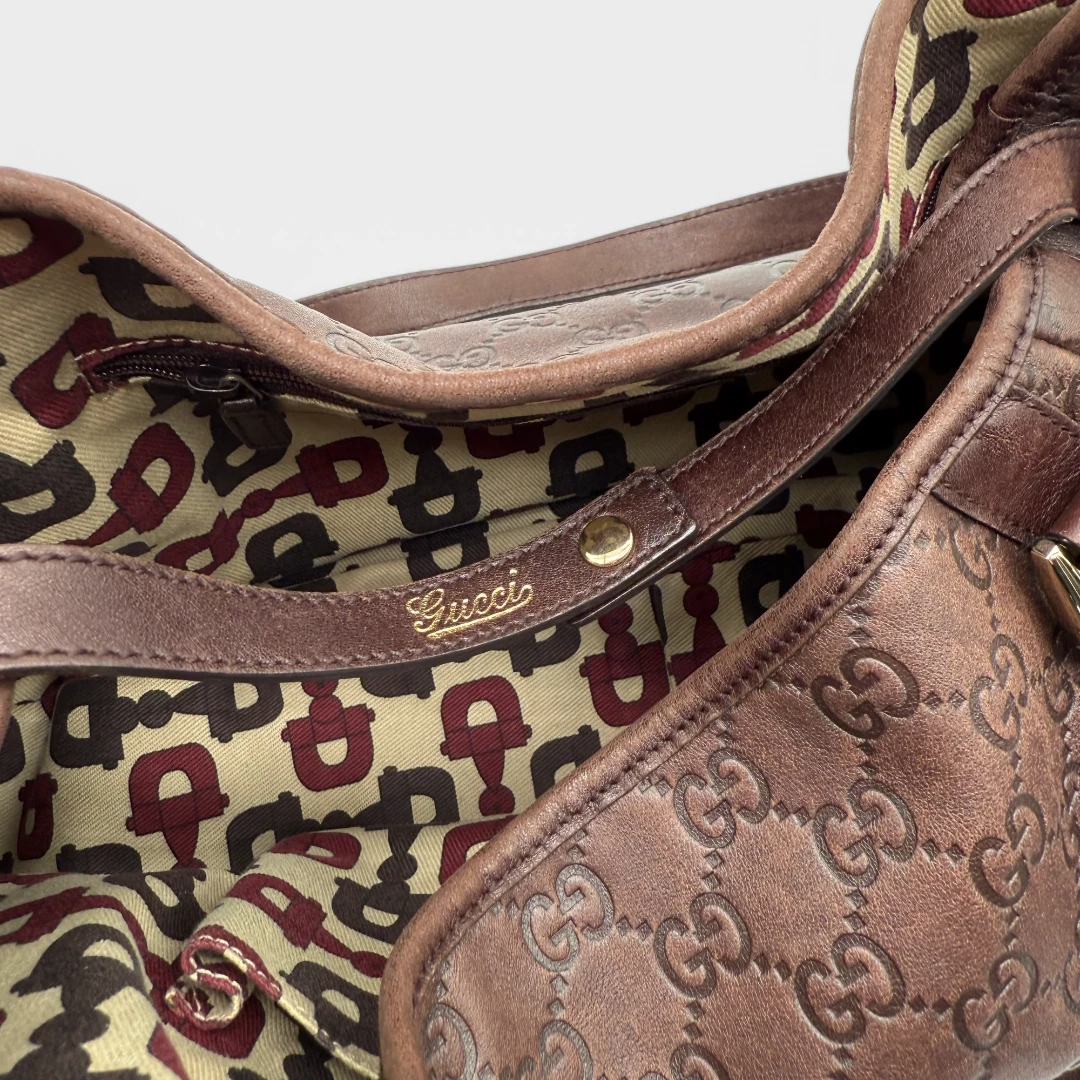 Gucci Handtasche / Shopper Abbey dunkelbraun
