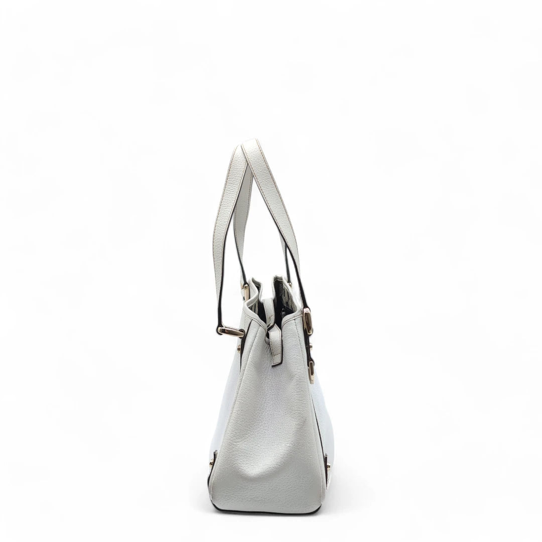 Gucci Handtasche / Shopper Abbey aus Leder weiß
