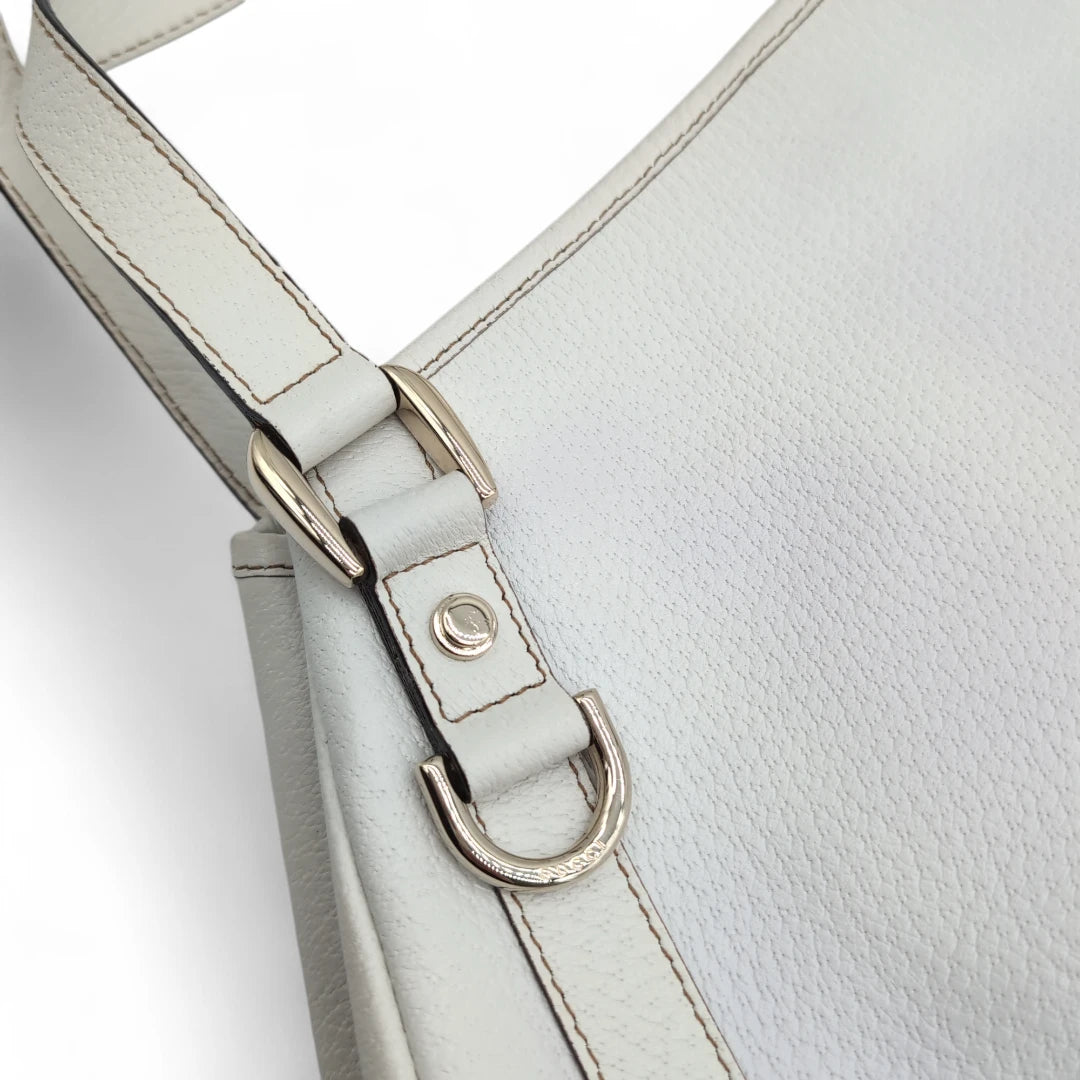 Gucci Handtasche / Shopper Abbey aus Leder weiß