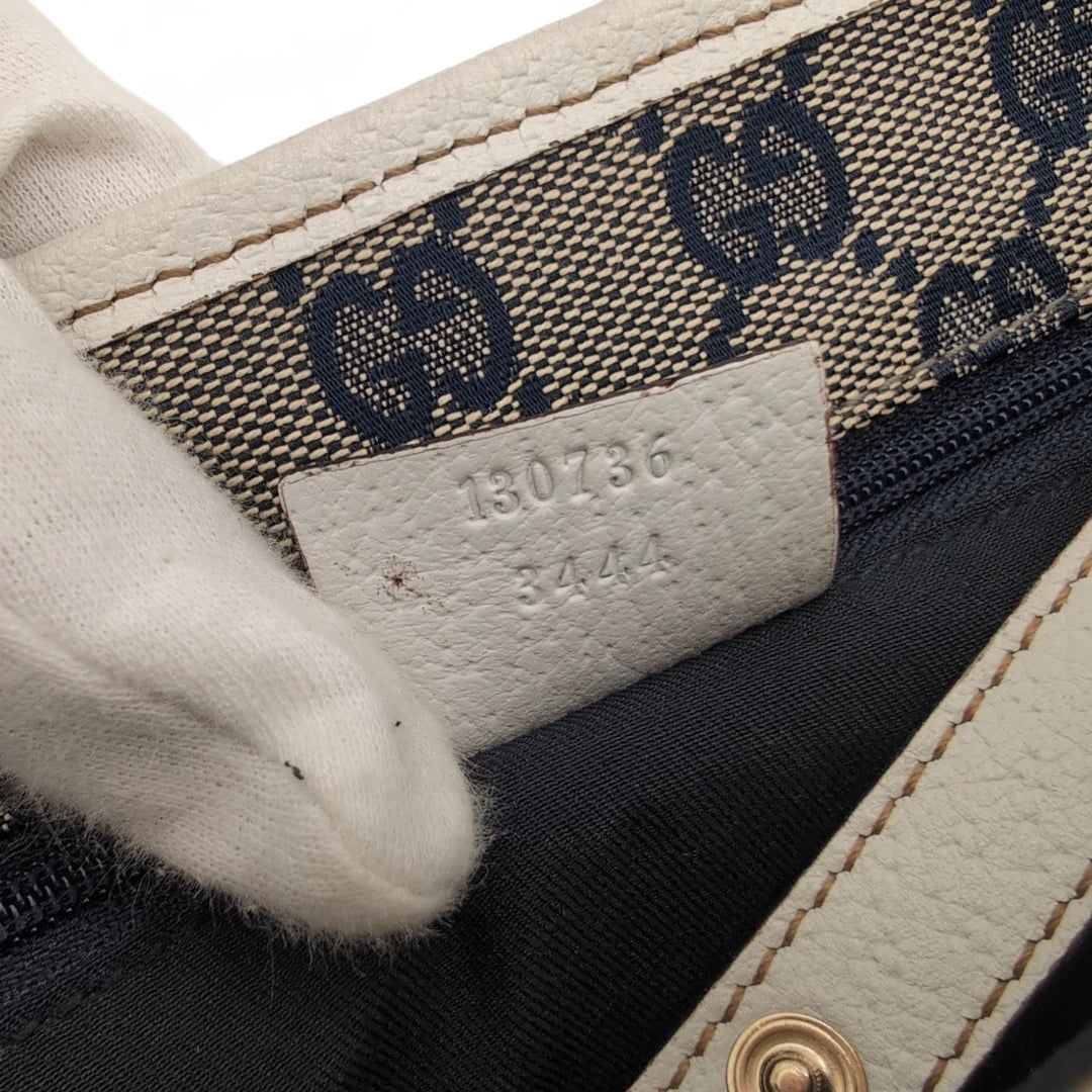 Gucci Handtasche / Shopper Abbey aus Leder weiß