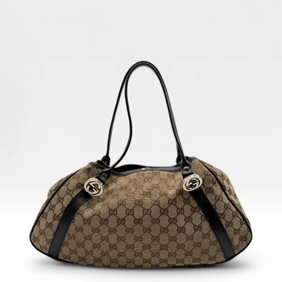 Gucci Handtasche / Shopper GG Twins beige