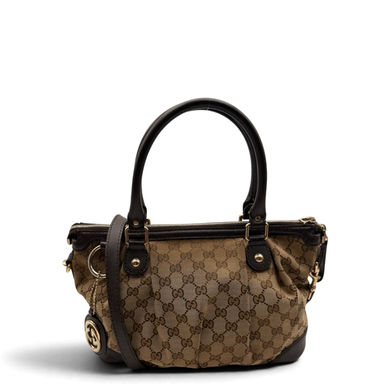 Gucci Handtasche Sukey mit Umhängegurt monogram beige