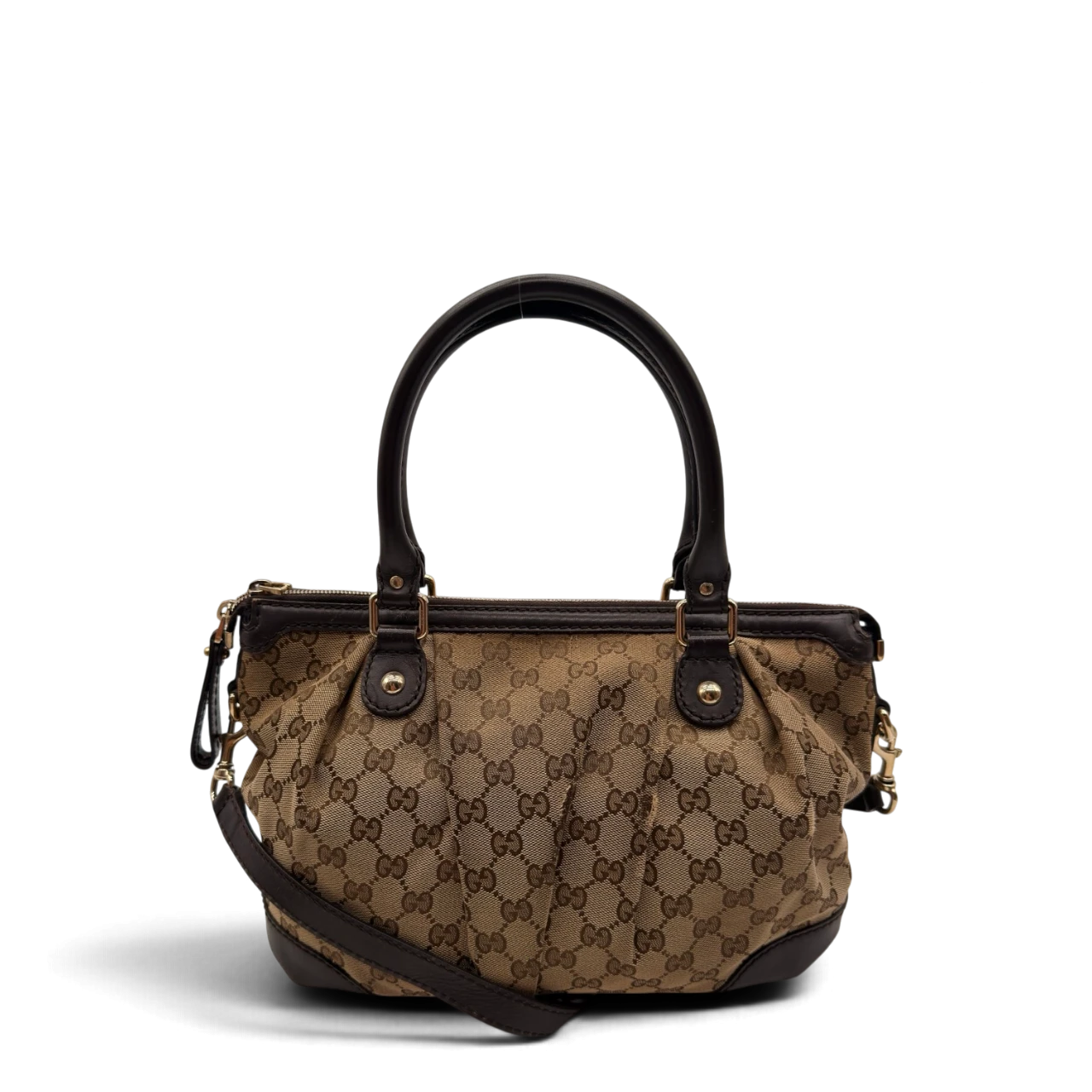 Gucci Handtasche Sukey mit Umhängegurt monogram beige