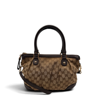 Gucci Handtasche Sukey mit Umhängegurt monogram beige