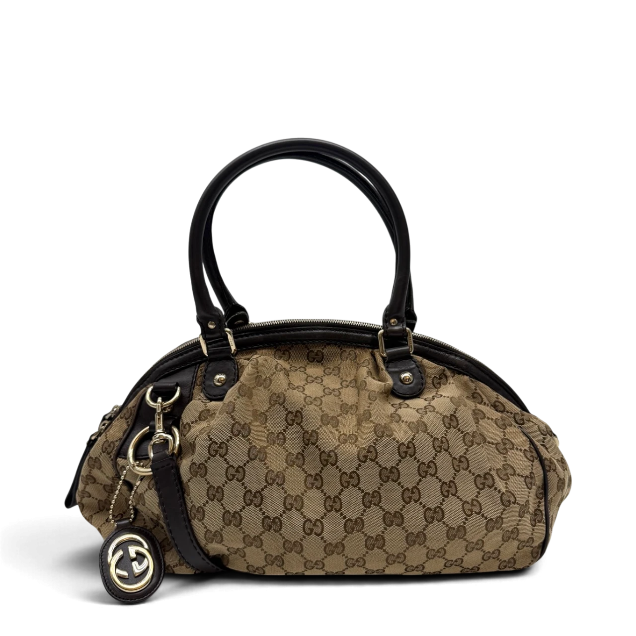 Gucci Handtasche Sukey mit Umhängegurt monogram beige