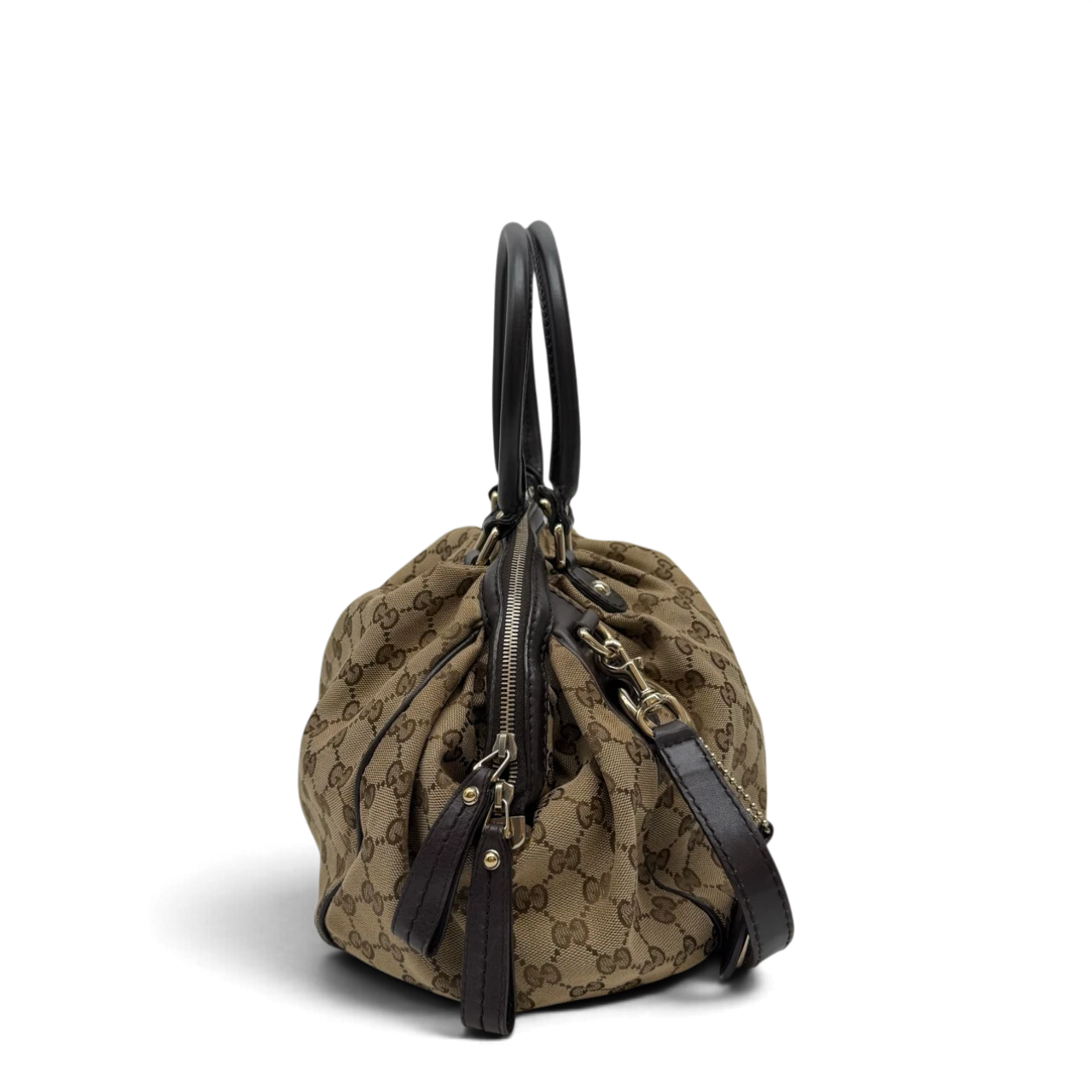 Gucci Handtasche Sukey mit Umhängegurt monogram beige