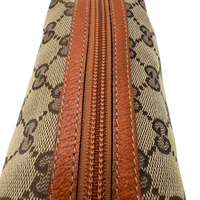 Gucci Kulturbeutel / Kosmetiktasche monogram beige – Beschläge im Detail
