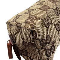 Gucci Kulturbeutel / Kosmetiktasche monogram beige – Ecken im Detail