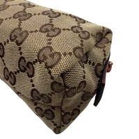 Gucci Kulturbeutel / Kosmetiktasche monogram beige – Ecken im Detail
