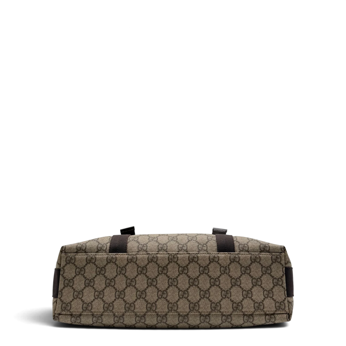 Gucci Messengertasche mit zwei Schnallen monogram beige