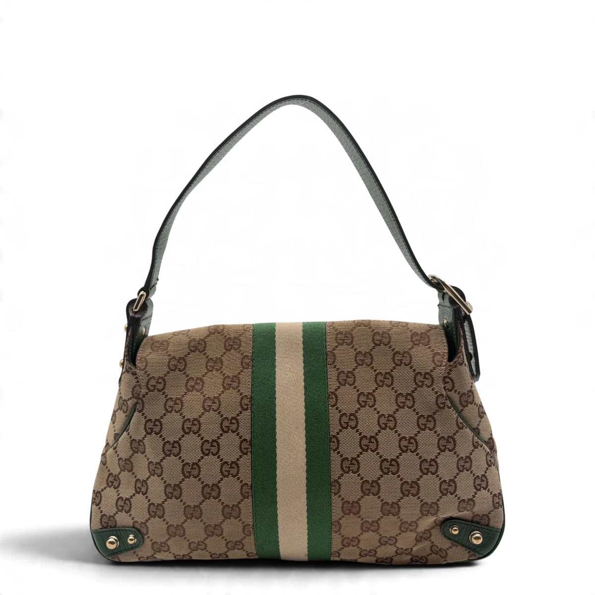 Gucci Schultertasche Horsebit 1955 monogram beige – Gesamtansicht