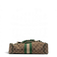 Gucci Schultertasche Horsebit 1955 monogram beige – Unterseite