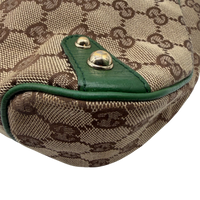 Gucci Schultertasche Horsebit 1955 monogram beige – Ecken im Detail