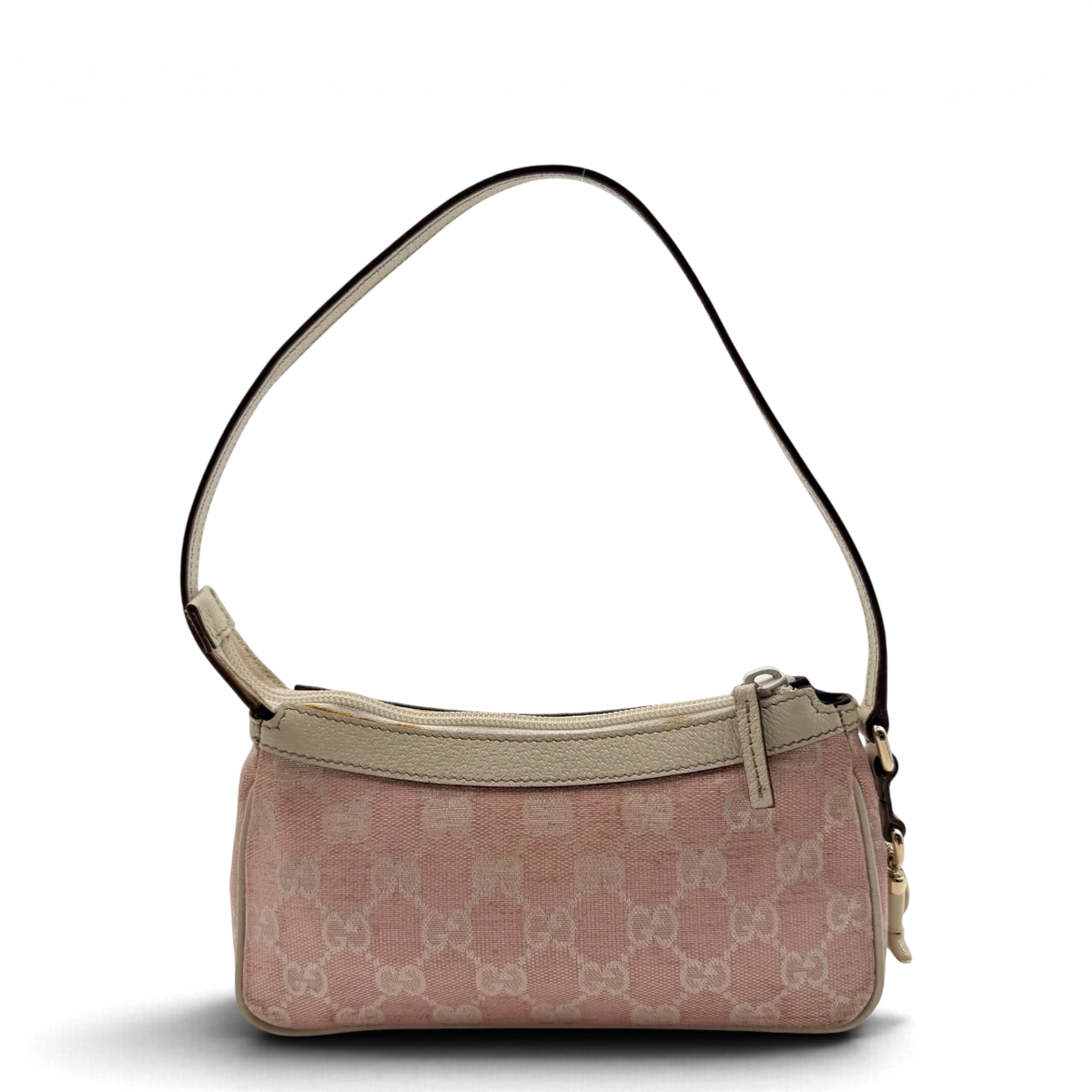 Gucci Pochette mit Charms monogram rosa – Gesamtansicht