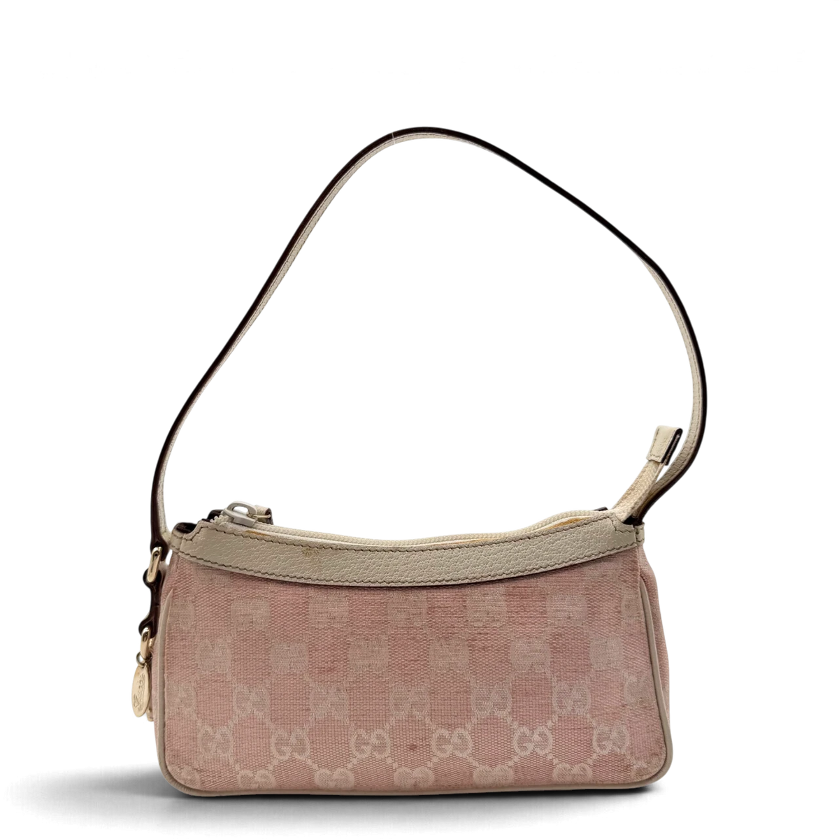 Gucci Pochette mit Charms monogram rosa – Gesamtansicht