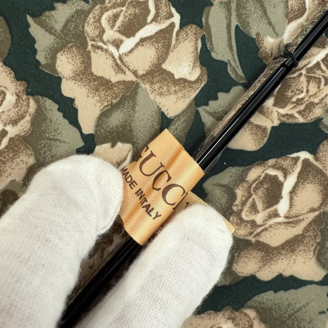 Gucci Regenschirm weiße Rosen Muster