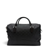 Gucci Reisetasche 50 mit Umhängegurt monogram aus Nylon schwarz