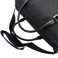 Gucci Reisetasche 50 mit Umhängegurt monogram aus Nylon schwarz