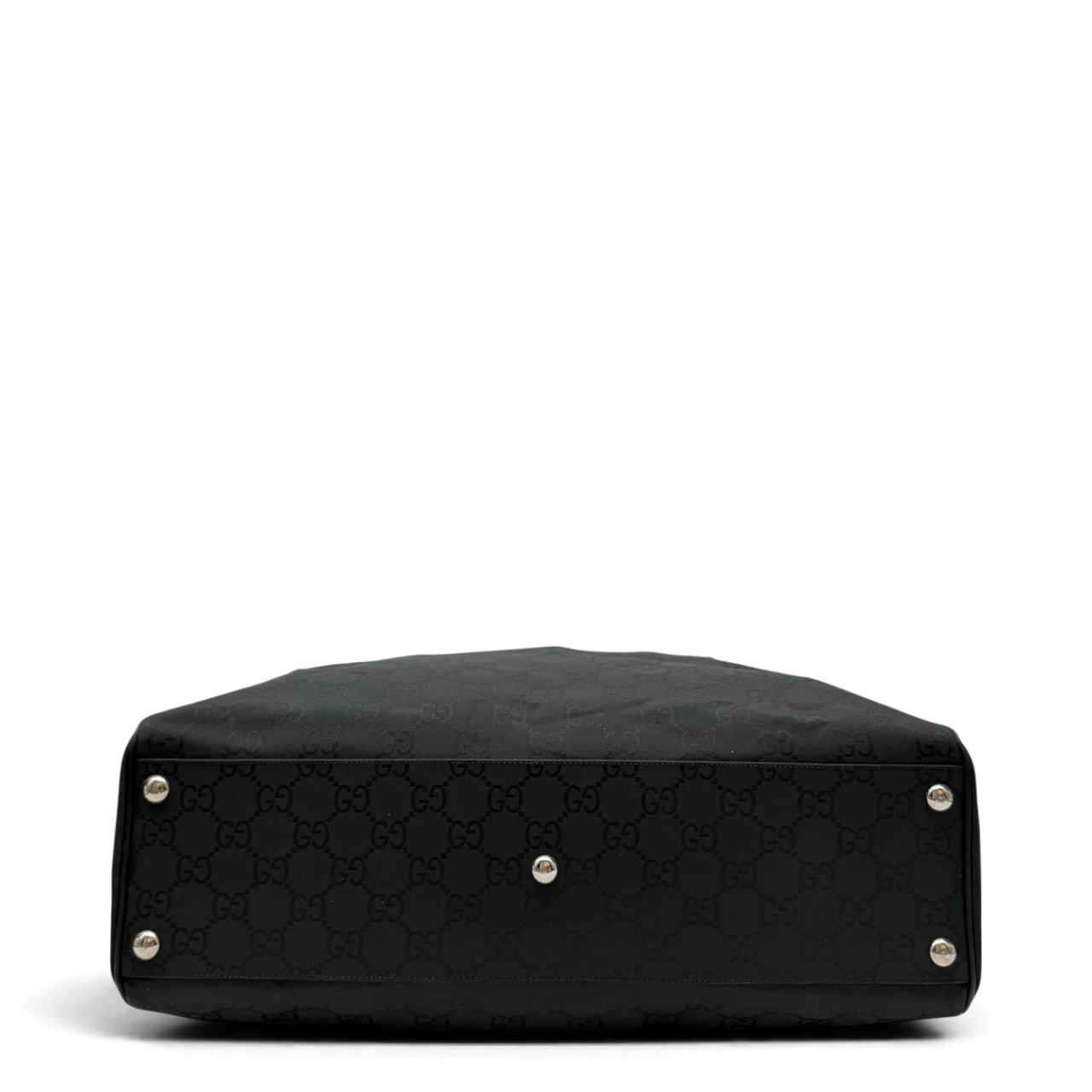 Gucci Reisetasche 50 mit Umhängegurt monogram aus Nylon schwarz