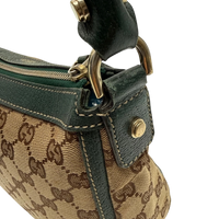 Gucci Schultertasche Abbey monogram beige – Beschläge im Detail