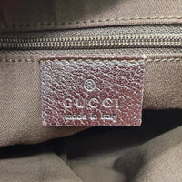 Gucci Schultertasche Abbey monogram beige – Innenetikett im Detail
