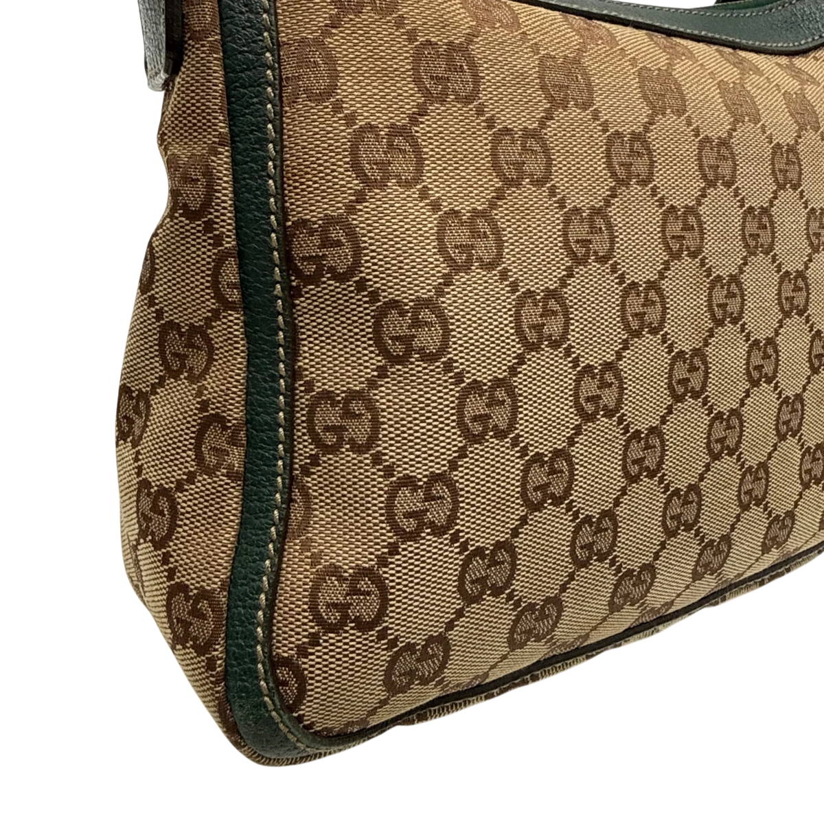 Gucci Schultertasche Abbey monogram beige – Detailansicht