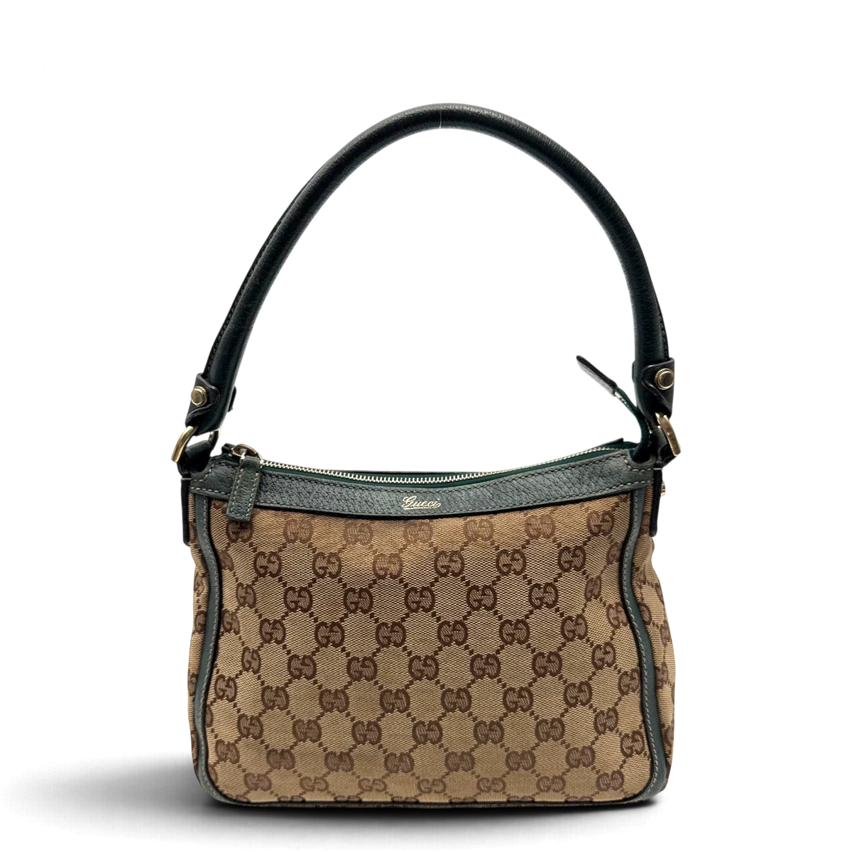 Gucci Schultertasche Abbey monogram beige – Gesamtansicht