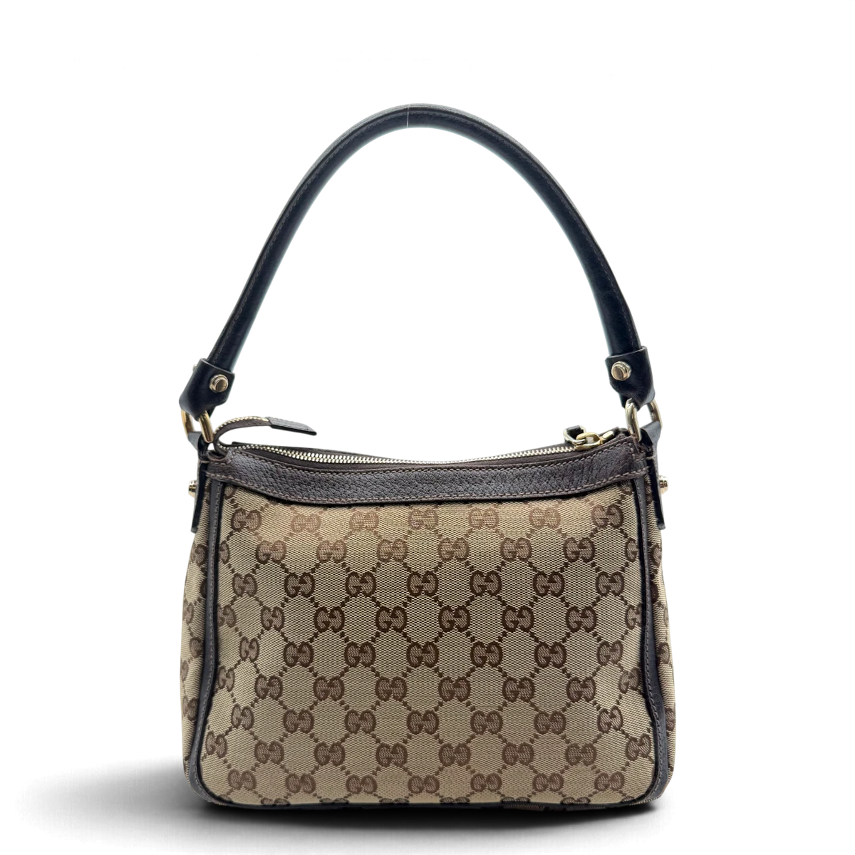 Gucci Schultertasche Abbey monogram beige – Gesamtansicht