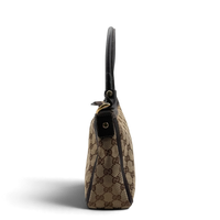 Gucci Schultertasche Abbey monogram beige – Seitenansicht