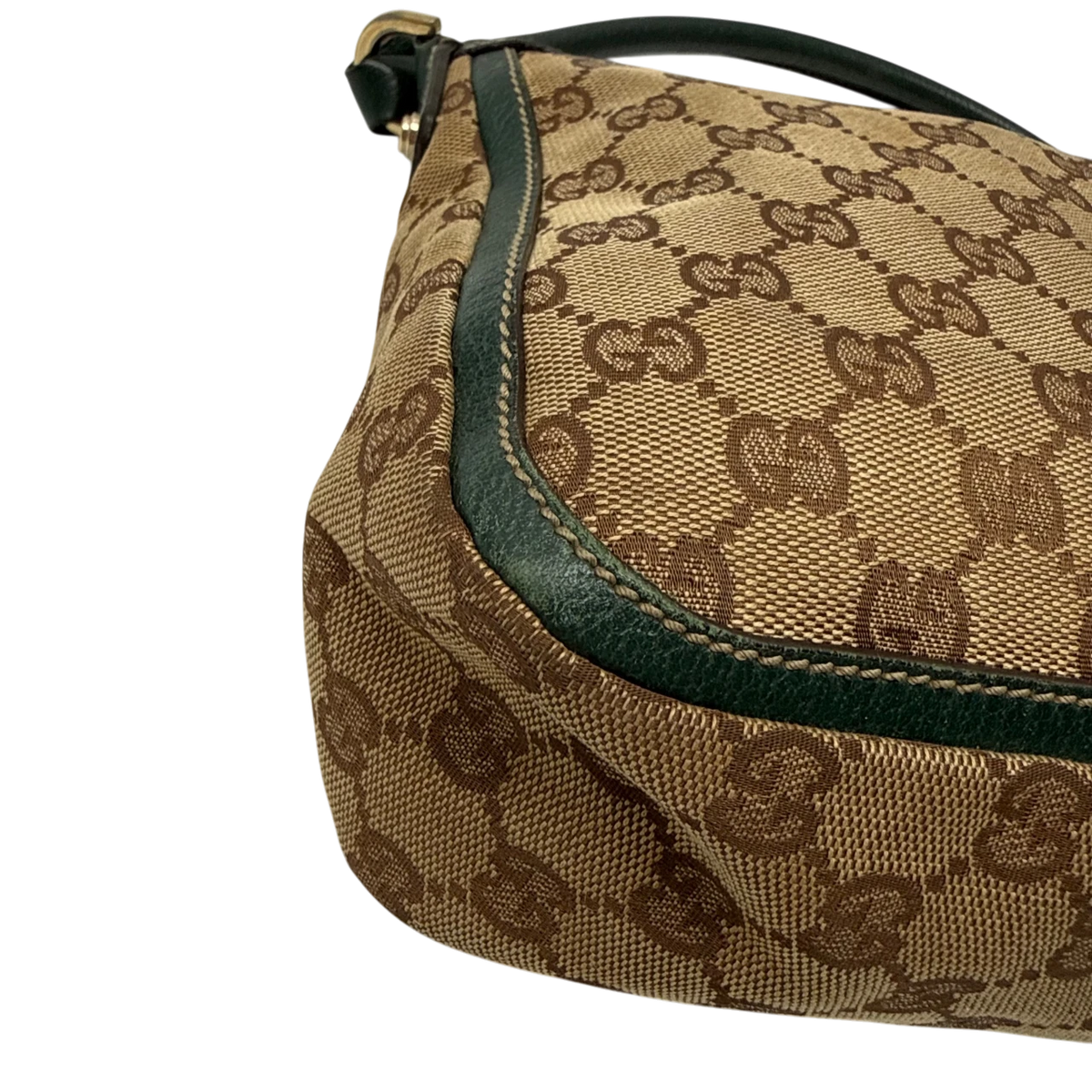 Gucci Schultertasche Abbey monogram beige – Ecken im Detail