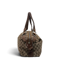 Gucci Schultertasche Bamboo Bar monogram beige