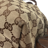 Gucci Schultertasche Bamboo Bar monogram beige