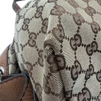 Gucci Schultertasche Bamboo Bar monogram beige