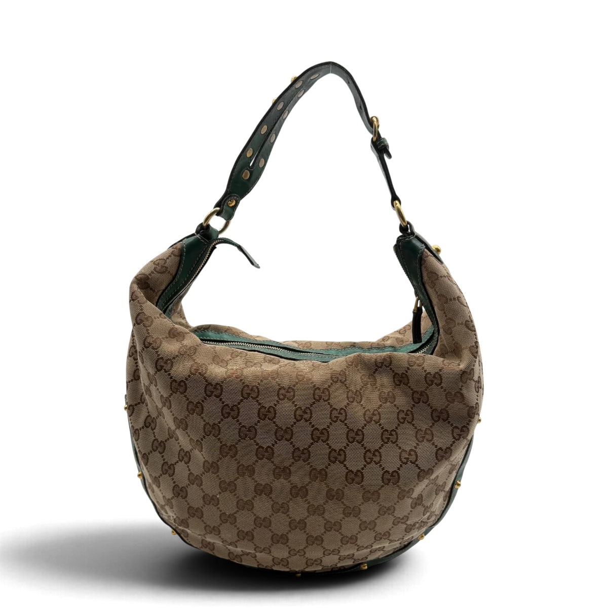 Gucci Schultertasche Biba Hobo monogram beige – Gesamtansicht