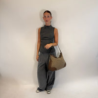 Gucci Schultertasche Bree Hobo monogram beige