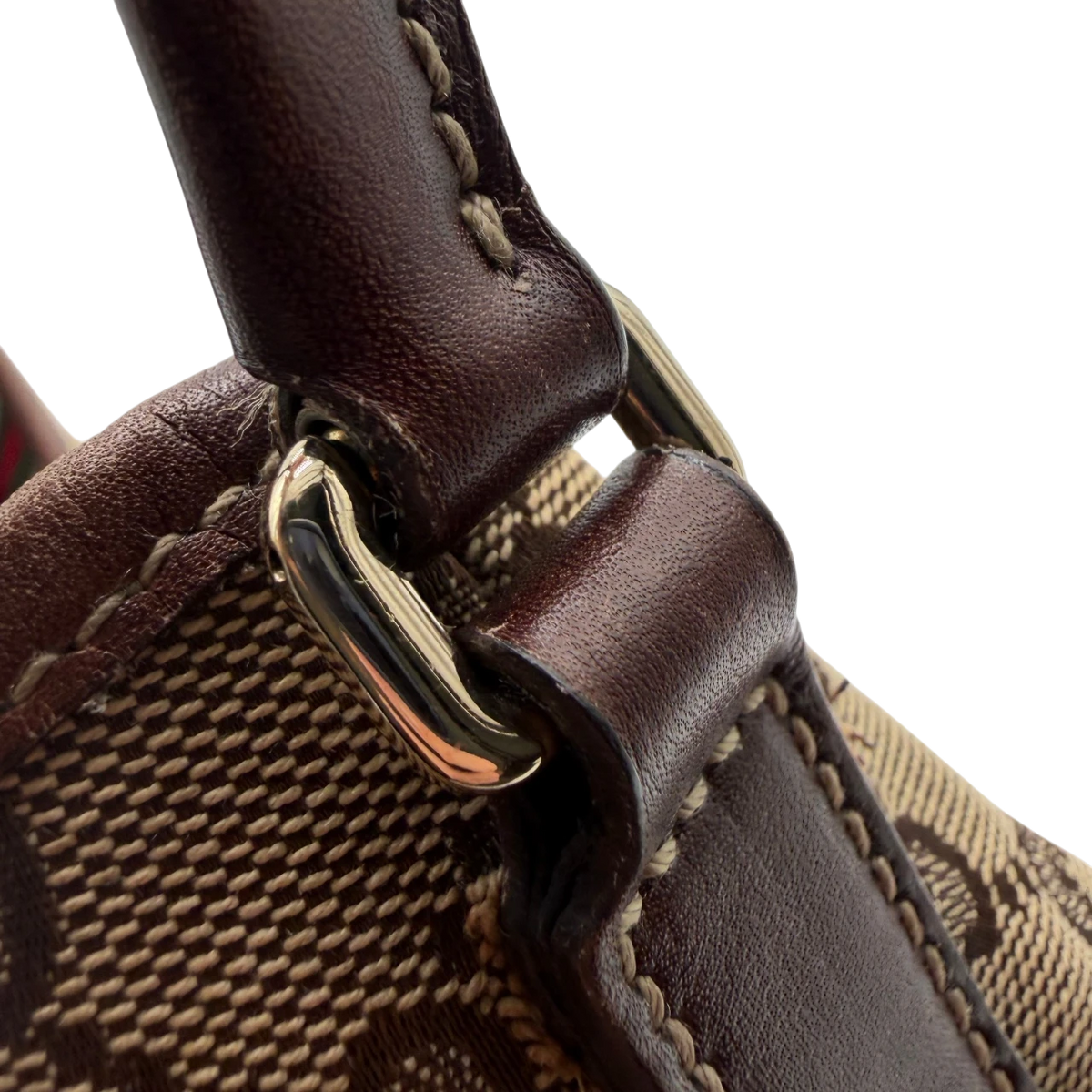 Gucci Schultertasche Britt Hobo monogram beige – Beschläge im Detail