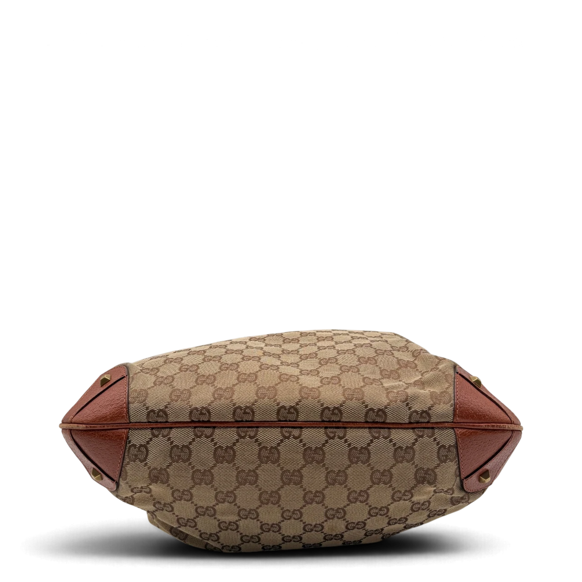 Gucci Schultertasche Bucket monogram beige – Unterseite
