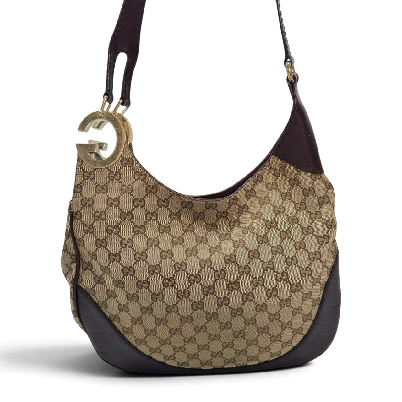 Gucci Shoulder Bag Charlotte Hobo monogram beige