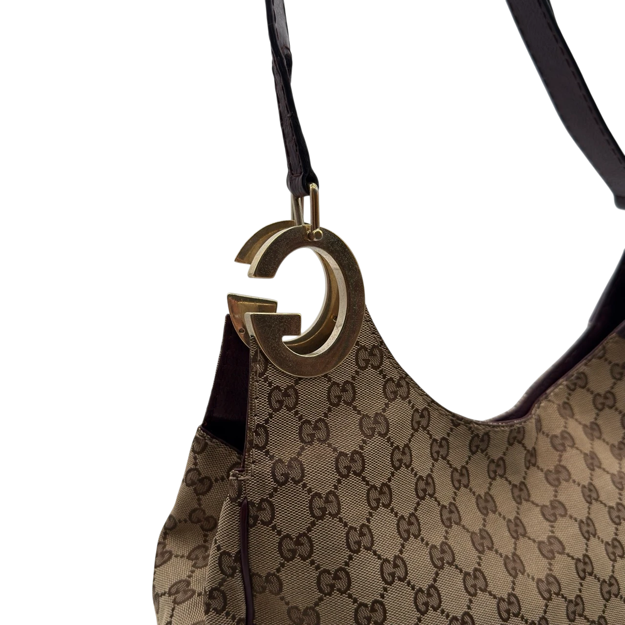 Gucci Shoulder Bag Charlotte Hobo monogram beige